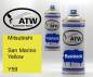 Preview: Mitsubishi, San Marino Yellow, Y59: 400ml Sprühdose + 400ml Klarlack - Set, von ATW Autoteile West.